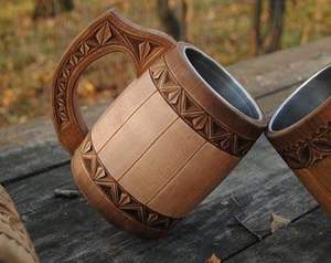 Mug à café en bois naturel, tasse à thé en bois massif, résistant à la chaleur, pour la maison, le café, le bar, le restaurant, au prix direct d'usine - Product Image 2
