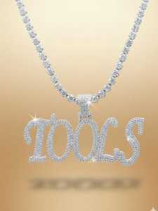 จี้เงินแท้ 925 ประดับเพชรแบบ Iced Out ตัวอักษรภาษาอังกฤษ  ผ่านการทดสอบเพชร VVS มอยส์ซาไนต์ สไตล์ฮิปฮอป สำหรับผู้ชาย - Product Image 5