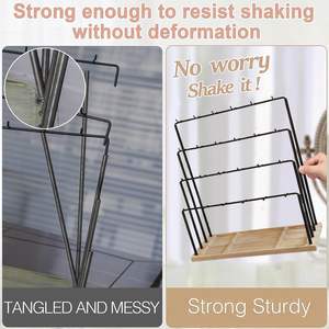 Expositor de Joyería de 4 Niveles, Estante de Almacenamiento de Metal, 100 Bolsas Autosellables, 100 Tarjetas para Pendientes, Collares y Anillos - Product Image 6