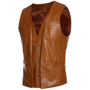 Chaleco de Cuero de Buena Calidad al por Mayor, Nuevo Diseño, a la Moda, Precio Razonable, Ropa para Hombre, Fabricante Profesional - Product Image 2