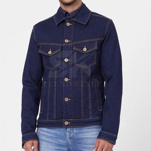 Factory Manufacture New Arrival <b>Long</b> Sleeve <b>Men</b> Jeans <b>Jacket</b> Customized Wholesale <b>Men</b> Jeans <b>Jacket</b> - Product Image 2