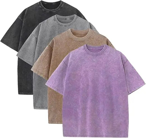 ผู้ผลิตเสื้อผ้าขายส่ง เสื้อยืดทรงบ็อกซี่ผู้ชาย สีพื้น พิมพ์ลาย สตรีทแวร์ ผ้าถัก 100% คอตตอนออร์แกนิค - Product Image 3