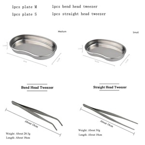 Bandeja Quirúrgica Manual de Acero Inoxidable para Estiramiento de Cejas y Labios, Maquillaje Permanente, Arte Corporal, Tatuajes Dentales, Esterilizada - Product Image 6