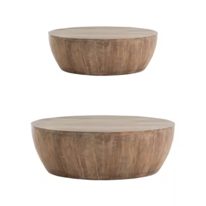 โต๊ะกาแฟทรงกลมทำจากไม้เนื้อแข็งเฟอร์นิเจอร์บ้านจากชวากลางอินโดนีเซีย - Product Image 5