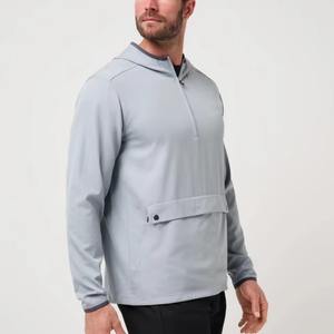 Pullover de golf confortable et léger en polyester respirant, avec col et fermetures éclair, idéal pour le golf, avec fermeture éclair quart de tour - Product Image 5