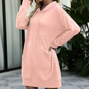 Sudadera con Capucha de Manga Larga para Mujer, Material de Algodón Suave, Estilo Holgado Informal, Sudadera Cálida para Invierno - Product Image 3