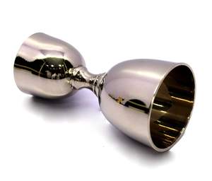 Medidor de latón puro de 30 y 60 ml, jigger de vidrio para cócteles, vaso medidor de metal, herramienta para medir onzas, jigger de bar para mezclas. - Product Image 4