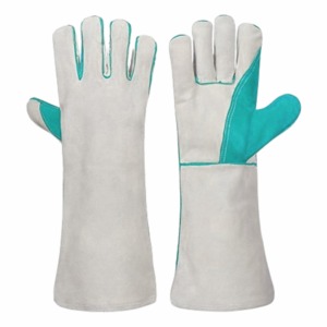 CAPTAIN INDUSTRY CI-WG-107 Guantes de Soldador Unisex de Cuero Vacuno Resistentes al Calor, Impermeables, Antideslizantes y con Protección UV para Dedos Completos - Product Image 1