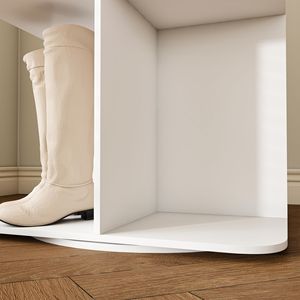 Scarpiera a 7 livelli autoportante, girevole a 360 gradi, con design a base alta, in materiale PP - Product Image 3