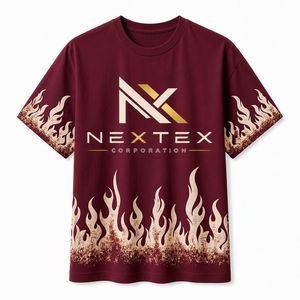 T-shirt en coton pour homme avec motif graphique effet vieilli motif flamme - Product Image 3