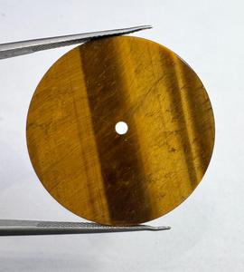 Esfera de reloj de ojo de tigre natural de 31,50 mm × 1,50 mm, esfera de reloj personalizada en marrón dorado - Product Image 2