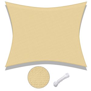 Tenda Parasole Rettangolare Beige 20 x 16 - Elegante Prodotto per Esterni Categoria: Tende e Reti Ombreggianti - Product Image 3