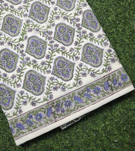 Tela de algodón azul con estampado Mughal, material de costura indio hecho a mano, tela de algodón estampada por yarda, suave y ligera, 44 yardas - Product Image 4