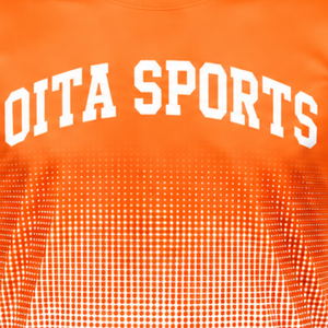 Bright Orange and <b>White</b> Gradient Sublimation T <b>Shirt</b> <b>Men</b> <b>Short</b> <b>Sleeve</b> Crew Neck Custom Printed Sports Training Performance - Product Image 6