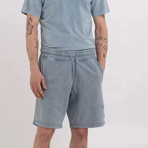 Shorts élégants pour hommes en coton 100% délavé à l'acide, taille mi-haute, coupe décontractée, pour la plage et le style décontracté estival au quotidien - Product Image 2