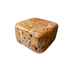 Table basse en racine de teck rustique artisanale de qualité supérieure, design moderne, texture de bois naturel, meubles de salon par ARTERRA - Product Image 1