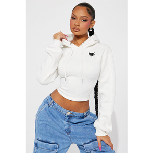 Sudadera con Capucha Corta para Mujer, Ajustada, Estilo Casual Y2K, Proveedor de Moda Urbana de EE. UU. - Product Image 1