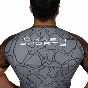 Maillot de surf personnalisé à manches courtes pour homme et femme, protection solaire, avec logo de marque sur mesure - Product Image 3