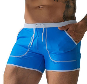 Calzoncillos bóxer transpirables de punto para hombre, poliéster/algodón, sublimación, color azul, corte en U convexo. - Product Image 2