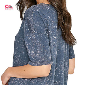 Hot Sale Summer Fashion Trendy Women's T-<b>shirts</b> Color <b>Tie</b> <b>Dye</b> Long T-<b>Shirt</b> Best Quality Women T-<b>shirts</b> - Product Image 4