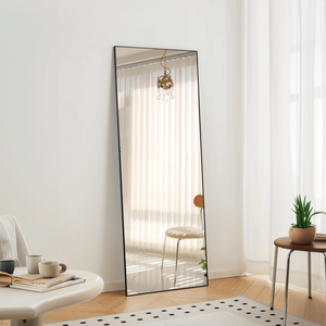 Specchio a Figura Intera 178 cm x 79 cm, Alta Definizione, Infrangibile, per Uso a Parete, con Cornice in Lega di Alluminio Nera - Product Image 2