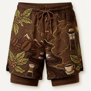 Shorts de sport performants pour hommes, style moderne, confort amélioré par conditions humides, pour les voyages et les tenues décontractées. - Product Image 1