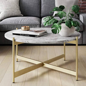 Sleek Modern Stainless Steel <b>Round</b> <b>Coffee</b> <b>Table</b> for Home Living Room Furniture - Product Image 3