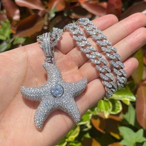 Starfish Lab Grown Diamond Unisex Pendant Luxury Iced Out Hip Hop Pendant Rapper Style Bling <b>Necklace</b> - Product Image 4