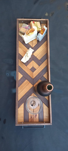 Bandeja de Madera Sostenible con Acabado Aceitado para Servir Postres, Perfecta para Servir Fideos, Tazones, Tazas, Forma Rectangular - Product Image 2