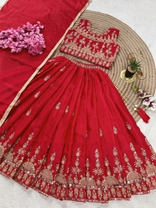 Conjunto de lehenga bordado de estilo tradicional indio-pakistaní para niñas, para bodas, para edades de 2 a 15 años. - Product Image 2