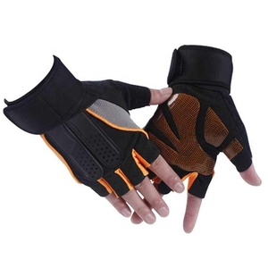 ถุงมือออกกำลังกายแบบครึ่งนิ้ว PU สำหรับทุกเพศ พร้อมสายรัดข้อมือปรับได้และกันลื่น สำหรับฟิตเนส ยกน้ำหนัก วิ่ง และปั่นจักรยาน ขายส่ง - Product Image 4