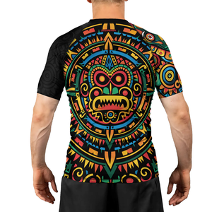 Customized Heat-Transfer Printed 100% Polyester MMA BJJ Rash Guards Short Compression Fit Gym Training Anti-Bacterial Anti-UV - Product Image 4