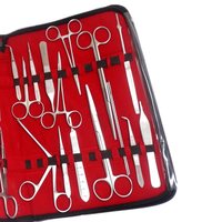 Kit de 112 Piezas de Instrumentos Veterinarios para Cirugía Menor, Juego de Herramientas Quirúrgicas de Acero Inoxidable, Pinzas, Tijeras, Bisturí, Sondas, CE