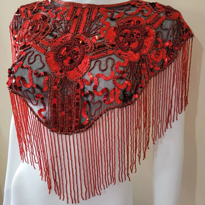 Handmade Corner Beads Fringe Lace Custom Multi-color Pendant Heavy <b>Beaded</b> Tassel <b>Trim</b> - Product Image 1