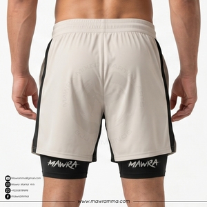 Wholesale Men's MMA Training <b>Shorts</b> 2-in-1 With Compression Layer Quick Dry Breathable Fight Running <b>Shorts</b> For Unisex - Product Image 2