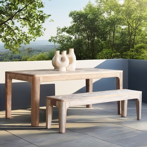 Unique 190cm Teak Wood Bench with Arch Design and Rounded Edges for Outdoor Hotel & Restaurant Dining Areas & Communal Spaces - Product Image 6