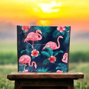 ถุงผ้าช็อปปิ้งกันน้ำใช้ซ้ำได้พิมพ์โลโก้ที่กำหนดเองทนทานเป็นมิตรกับสิ่งแวดล้อม - Product Image 1