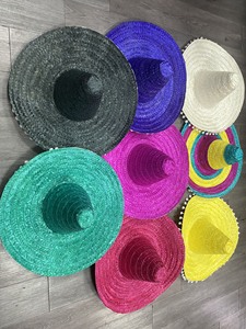 Sombrero Mexicano de Paja, Casual, para Esquí, Estilo Australiano, para Fiestas, Cumpleaños, Playa, Bodas, Navidad, Año Nuevo, Colores Variados - Product Image 1