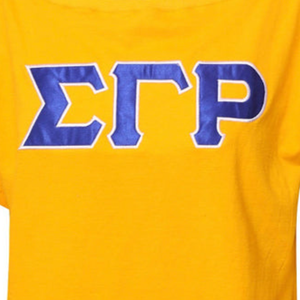 Camiseta Personalizada SGRHO con Hombros Descubiertos, Camiseta Casual de Manga Corta para Mujeres de la Hermandad Griega Sigma Gamma Rho, Logotipo Personalizado al por Mayor - Product Image 6