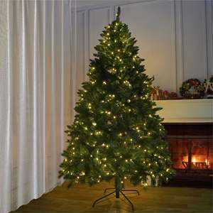 Árbol de Navidad Festivo de 1.5 m con 250 Luces LED Blanco Cálido y Piñas para Decoraciones Navideñas - Product Image 5