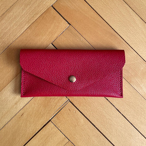 Handmade leather <b>cash</b> <b>envelope</b> featuring multiple compartments genuine cowhide leather secure closure compact storage for sale - Product Image 6