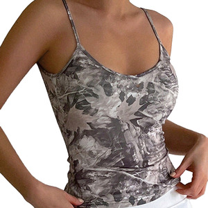Grey Woodland Print Cami <b>Top</b> for Women’s Fashion Retailers Crop <b>Top</b> Slim Fit Soft Cotton Blend Streetwear Style women's shirt - Product Image 2