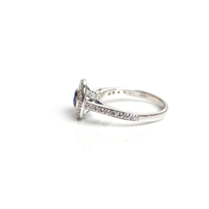 Bague en argent sterling 925 et or 14 carats avec pierre de kyanite naturelle sertie clos, bijou de luxe pour femme, idéal pour anniversaire, mariage ou soirée - Product Image 4