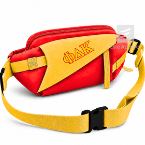 Riñonera Personalizada NSPDK Sorority con Logotipo Bordado en la Parte Delantera, Cierre de Cremallera Rojo Dorado, Uso Diario Informal para Mujer - Product Image 2