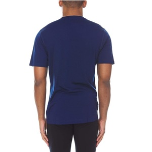 Camiseta de Cuello Redondo para Hombre, Color Sólido, Tejido de Lana Teñida, Transpirable, Color Azul, Personalizable, Lana Merino - Product Image 2