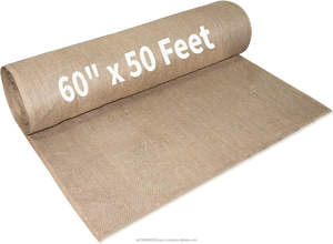 Rollo de tela de yute 100% para jardín, 60 pulgadas x 50 pies, geotextil ecológico para revestimientos de macizos elevados, cubierta de semillas, bordes y barrera contra malas hierbas - Product Image 3