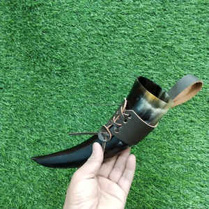 Cuerno Vikingo Pequeño Hecho a Mano de Primera Calidad con Soporte de Cuero a Precio Económico - Product Image 6