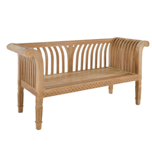 Un banco de jardín para dos personas hecho de madera de teca de alta calidad y duradera; adecuado para uso en exteriores o en el jardín. - Product Image 3
