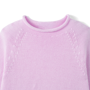 Suéter de Bebé Unisex de Algodón Tejido, Cuello Alto, Manga Corta, Color Sólido, Casual, Transpirable, de Una Sola Capa, Corte Regular, para Primavera - Product Image 3