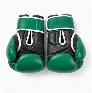 Guantes de Boxeo Verdes Transpirables de Cuero Sintético Ligeros para Entrenamiento 10oz 12oz con Nudillos Acolchados - Product Image 4